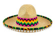 © Nishat - A straw sombrero with colorful trim isolated on transparent background