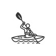 © NikahGeh - A Stick Figure Kayaking on Water with a Paddle