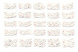 © Maxim Borbut - Different fabric folds and textures with pink flowers on white cloth shown in a grid pattern