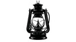 © Setor - A detailed, stylized black and white illustration of a classic oil lantern on a plain white backdrop
