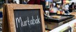 © DavoeAnimation - Wooden chalkboard sign for Murtabak at street food market