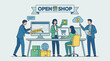 © TITHI - Professional Business Team Collaborating to Launch an Online Shop and E-commerce Store, Building a Website for Selling Products Digitally, Creating a New Internet Retail Marketplace Startup.