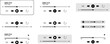 © Nahlnarendra - Modern audio player icon set with play button, music control symbols and multimedia interface elements editable vector bundle for app and web design