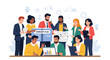 © Deshan - Diverse team collaborating on community plan with documents and data