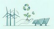 © youns - Conjunto de iconos sólidos ecológicos y de sostenibilidad: símbolos rellenos, verdes y ecológicos
