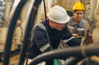 © Quality Stock Arts - Engineer worker man working. Technician Engine Mechanic work maintenance machine in industry factory