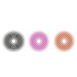 © Mridulvisuals - Concentric circles with dots radial pattern in black, pink, and orange on transparent background