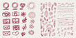 © Suvro - Hand drawn doodle set featuring cameras nature and abstract shapes