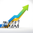 © GUOHUI - Group Team Effort for Business Growth Success as People Work Together