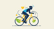 © Holik - Cyclist riding a bicycle with a healthy lifestyle theme.