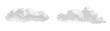 © David Kreuzberg - set of two fluffy white clouds in sky isolated on white or transparent png