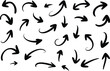 © vector icon  - Illustration of collection of black arrows pointing in various directions