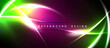 © antishock - Abstract vibrant background. Green, purple, yellow light streaks create dynamic visual effect. Text reads background design.