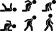 © candysartistry - A sequence of images showing a person performing various exercises and stretches
