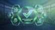 © abdul studio - Eco-Compliant Approved Holographic Interface with Sustainability Icons