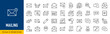 © iiierlok_xolms - Mailing web icons in line style. Email, text, post office, mail, mailbox, collection. Vector illustration.