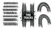 © S.Siam - Tire tracks and tread patterns on white background for design elements