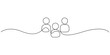 © MD - Continuous line drawing of a group of people for teamwork and unity concepts Minimalist one line art of three person silhouettes for community and family