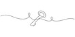 © MD - Continuous line drawing of a key minimalist one line art Key to success single line illustration for solution and achievement concept