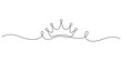 © MD - Continuous line drawing of a crown minimalist one line art Minimalist crown single line illustration for luxury brand and royalty concept