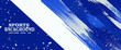 © alinasirulloh - Horizontal abstract banner design with sporty blue grunge and halftone vector shape