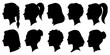 © Habib - Diverse people head profile silhouette avatar collection