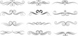 © urmi - Collection of 12 unique black and white ornamental swirl design elements