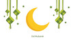 © artificial_azad! - Eid Mubarak crescent moon and ketupat green decoration festive greeting card vector