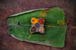 © Simi Jois - Spices on a banana leaf