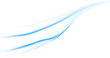 © ภัทรชัย รัตนชัยวงค์ - Blue abstract wave lines on white background, smooth flowing gradient curve with soft transparent texture. Modern minimal design element for technology, corporate, healthcare, and clean branding.