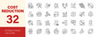 © Dear Lala - Cost Reduction icon set. Editable line icons. Vector illustration.