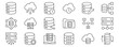 © bouver - Data Center line editable icon set. Containing server, hosting, cloud computing, security, internet, computer, data processing, and more. Editable stroke. Vector illustration