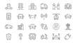 © Abdullah - 24 Smart City Mobility and Electric Transport Line Art Icons with Copy Space.
