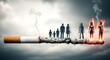 © White Craft  - Dramatic illustration of smoking's devastating family impact