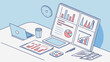 © Rahim - Professional reviewing online KPI charts to support sustainable company development.