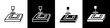 © okta - Laser machine black and white icon design concept