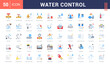 © Mia - Water Control Icon Set. Water Valve, Main Water Shutoff, Water Pressure Control, Backflow Prevention, Hot Water System and more. Flat style vector icons collection.