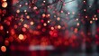 © Ilja - Stunning Red Festive Bokeh Lights and Glow Backdrop Sparkle for Elegant Celebration Moments Images