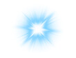 © Ekaterina - Blue shine flare PNG Overlay isolated on transparent background with dynamic lens burst and halo glow