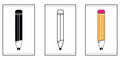 © Piya - Pencil icon set vector. pen sign and symbol. edit icon vector eps 10