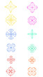 © Visual Story G - Colorful Geometric Line Art Symbols Set