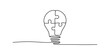 © D-Stocker2026 - Continuous line drawing of a light bulb formed by four interlocking puzzle pieces, symbolizing a complete idea Vector, illustration