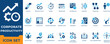 © MstRafiyaAkter - Corporate productivity workflow optimization and agile time management vector icon set