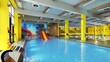 © Victor zastol'skiy - Indoor swimming pool complex with colorful water slides and lanes. Modern aquatic center interior