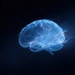 © Firadoaw - abstract glowing blue brain with colorful neural lines and light effects on dark background, advanced ai technology theme