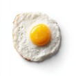 © Firadoaw - Fried egg isolated on white background, top view, breakfast food photography
