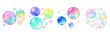 © liana - A charming watercolor collection of colorful floating soap bubbles for whimsical logo and packaging design.