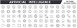 © MDTAREQ - Artificial intelligence icons set, technology and brain symbols