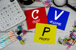 © may1985 - CVP Cost Volume Profit text phrase of business and financial concept