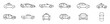 © Polyak Tata - Car vehicle icon set, taxi, sedan, suv, pickup, convertible and police automobile outline collection isolated on transparent background